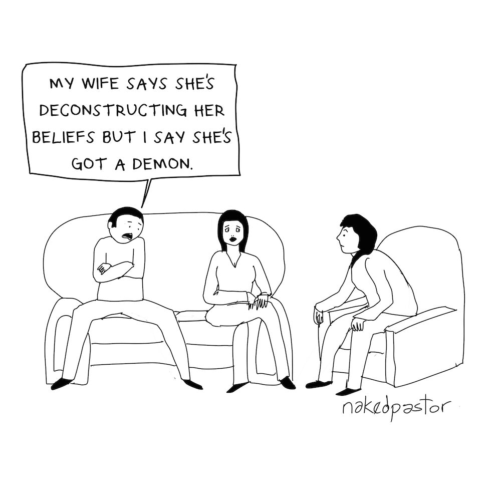 She's Got a Demon Digital Cartoon-Digital Cartoons-nakedpastor