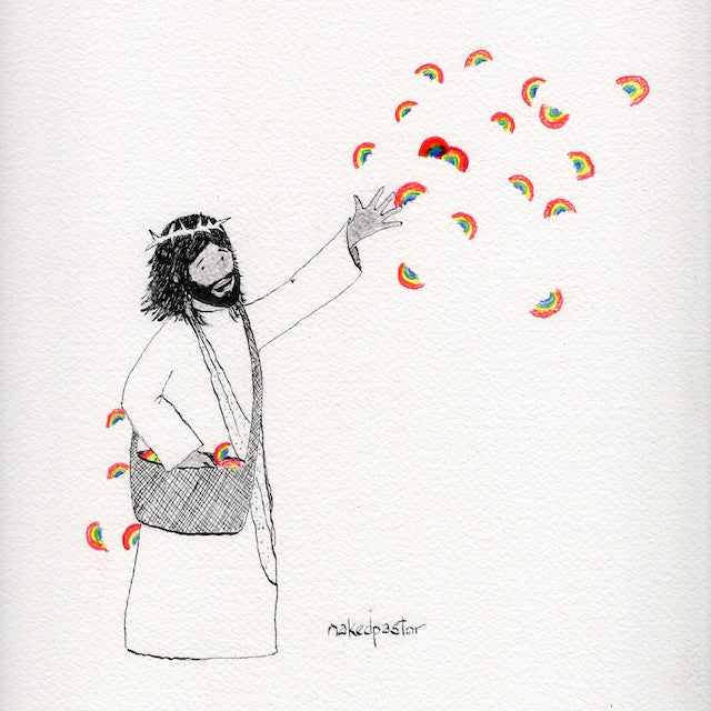 Sow Rainbow Digital Cartoon-Digital Cartoons-nakedpastor