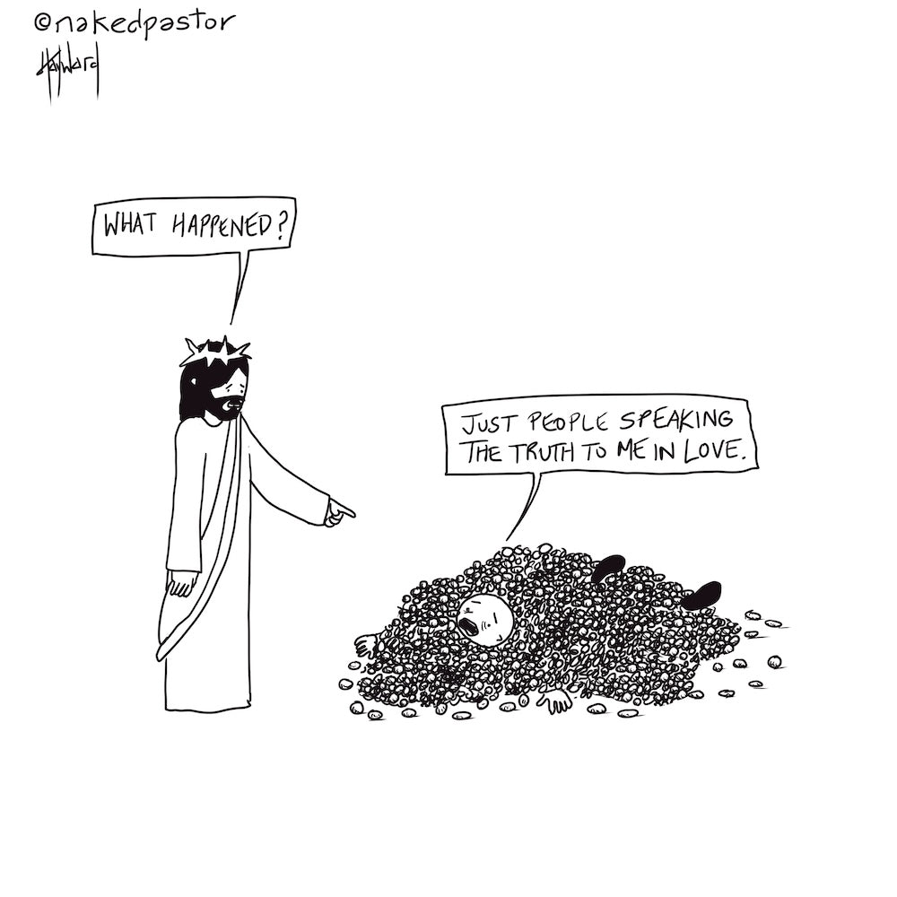 Love and Stoning Digital Cartoon - by nakedpastor