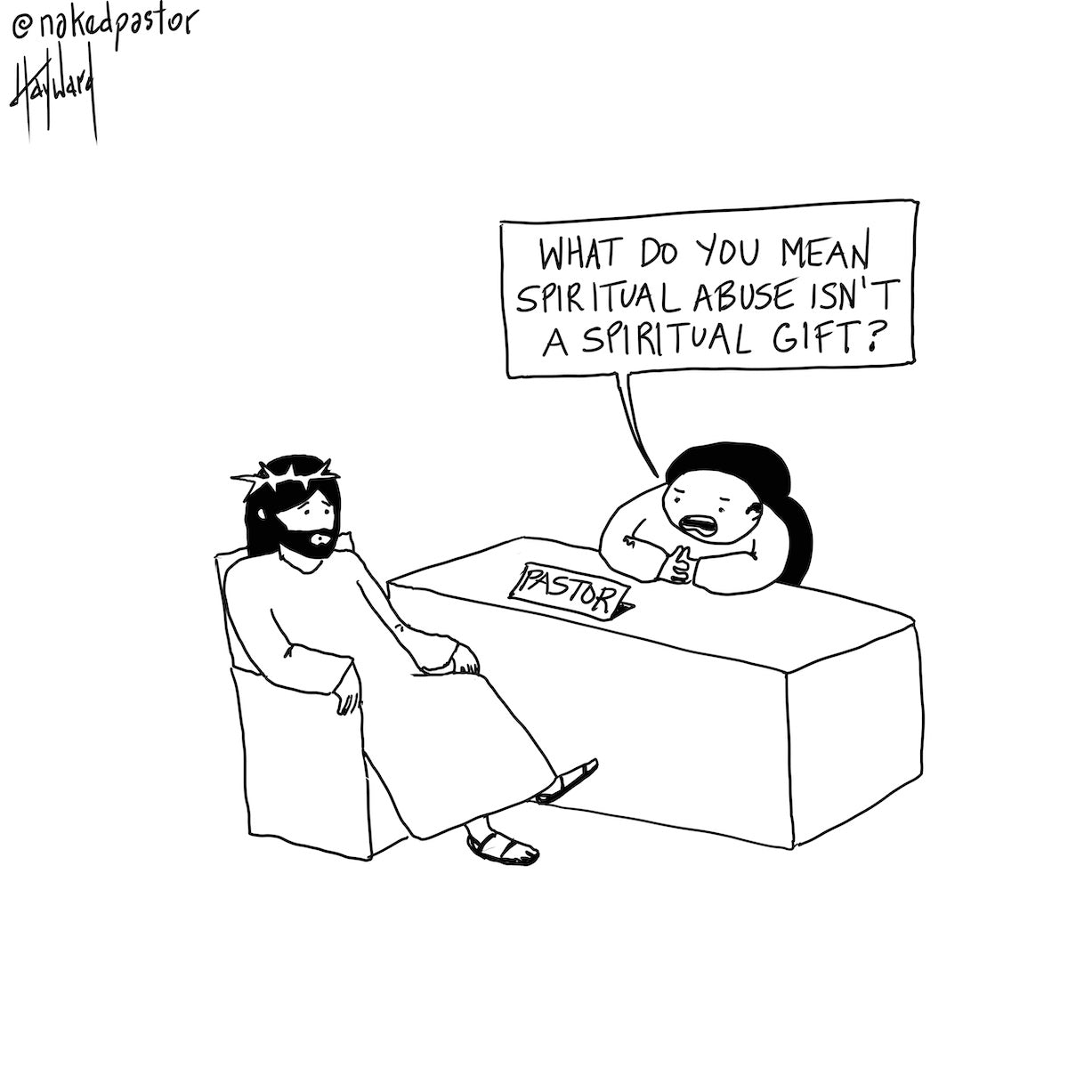 Spiritual Abuse Spiritual Gift Digital Cartoon