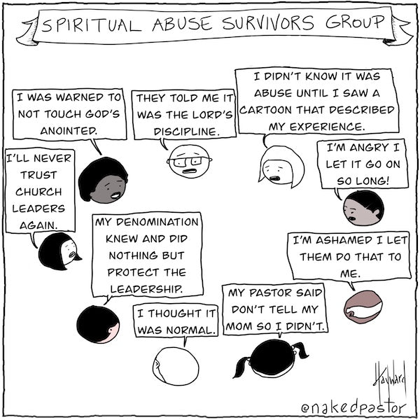 Spiritual Abuse Survivor's Group Digital Cartoon - by nakedpastor