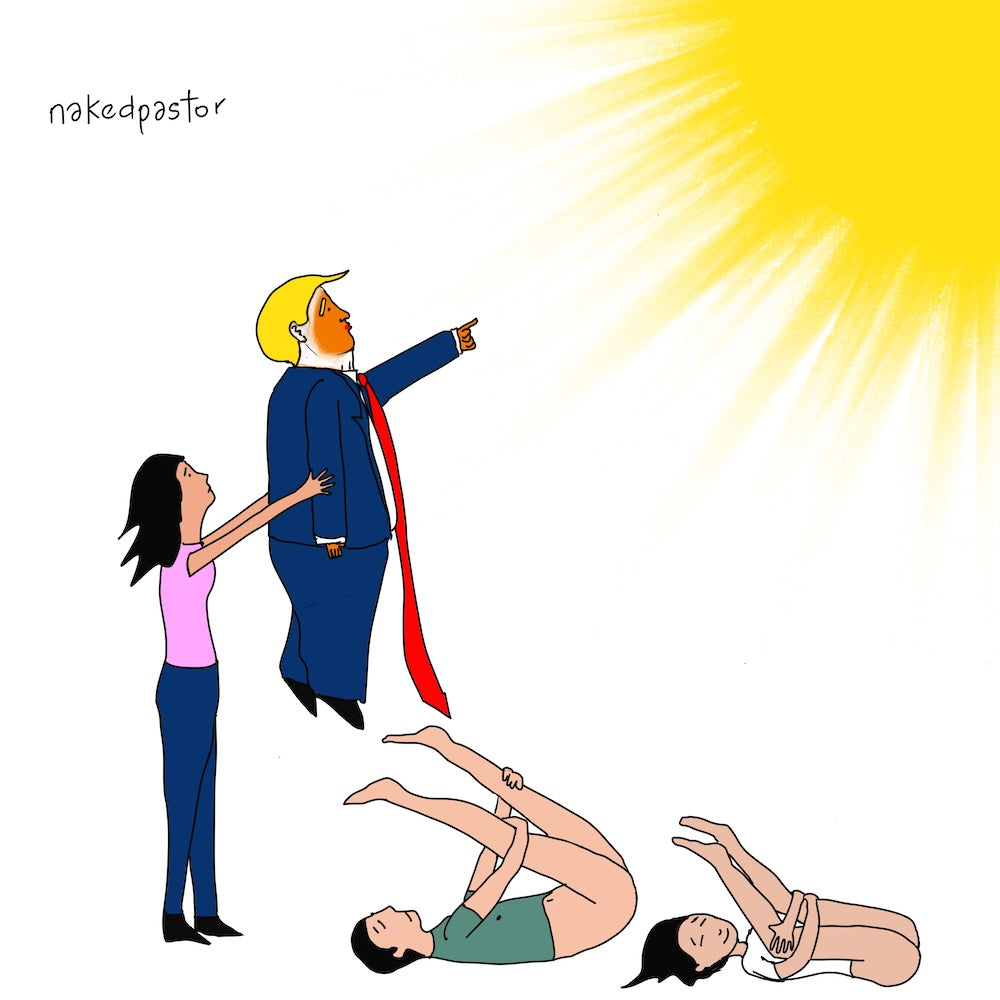 Sunning Digital Cartoon-Digital Cartoons-nakedpastor