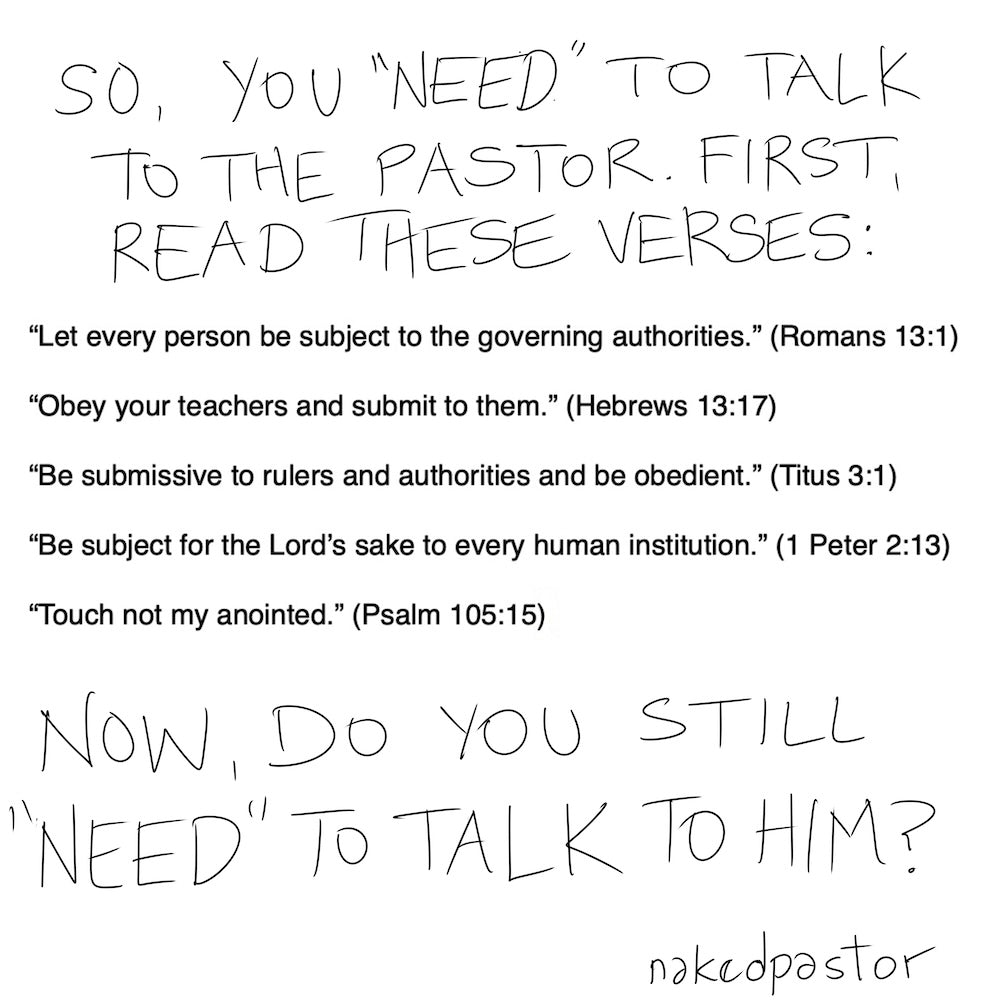 Talk to the Pastor Digital Cartoon-Digital Cartoons-nakedpastor