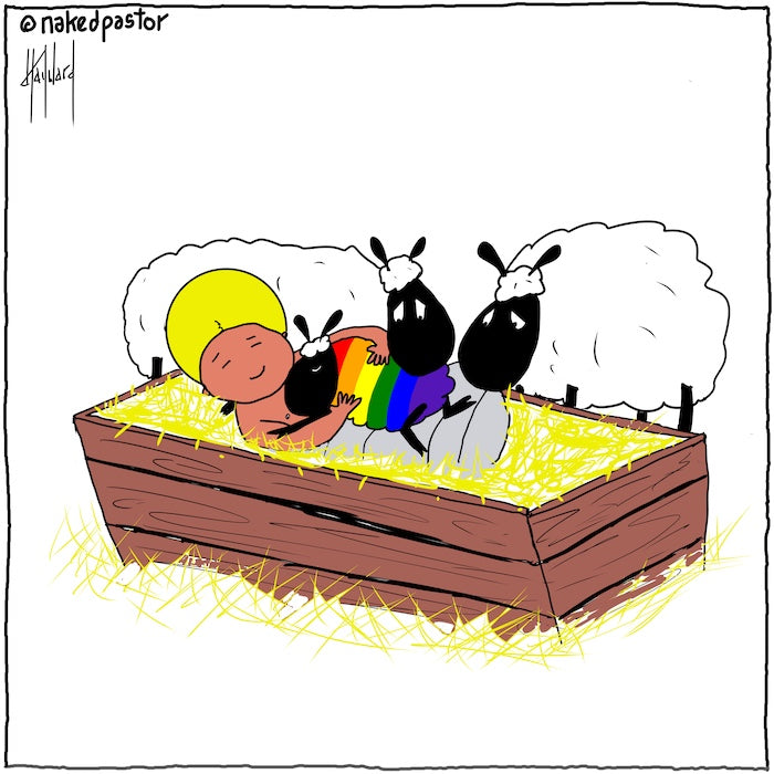 Tender Lambs Digital Cartoon