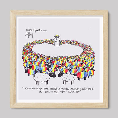 The Rainbow Around God's Throne Print-Cartoons-nakedpastor