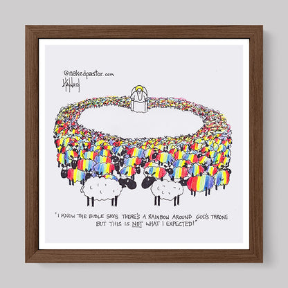 The Rainbow Around God's Throne Print-Cartoons-nakedpastor