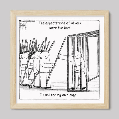 The Bars of Expectations Cage Print-Cartoons-nakedpastor