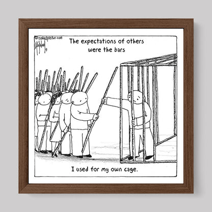 The Bars of Expectations Cage Print-Cartoons-nakedpastor