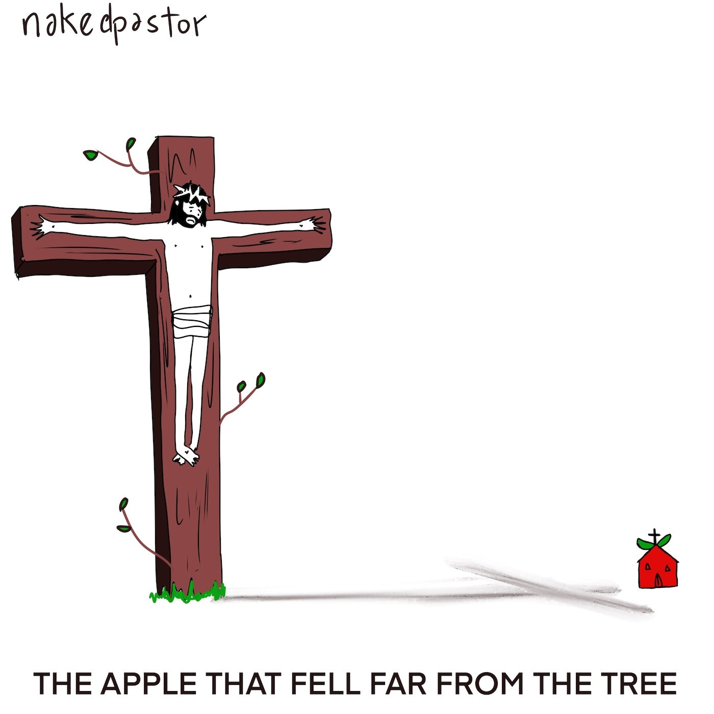 The Apple That Fell Far From The Tree Digital Cartoon-Digital Cartoons-nakedpastor
