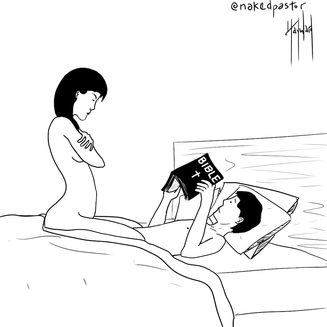 Purity Culture, Sex, And The Bible Comes First Digital Cartoon - by nakedpastor