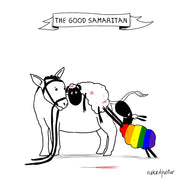 The Good Samaritan Digital Cartoon-Digital Cartoons-nakedpastor