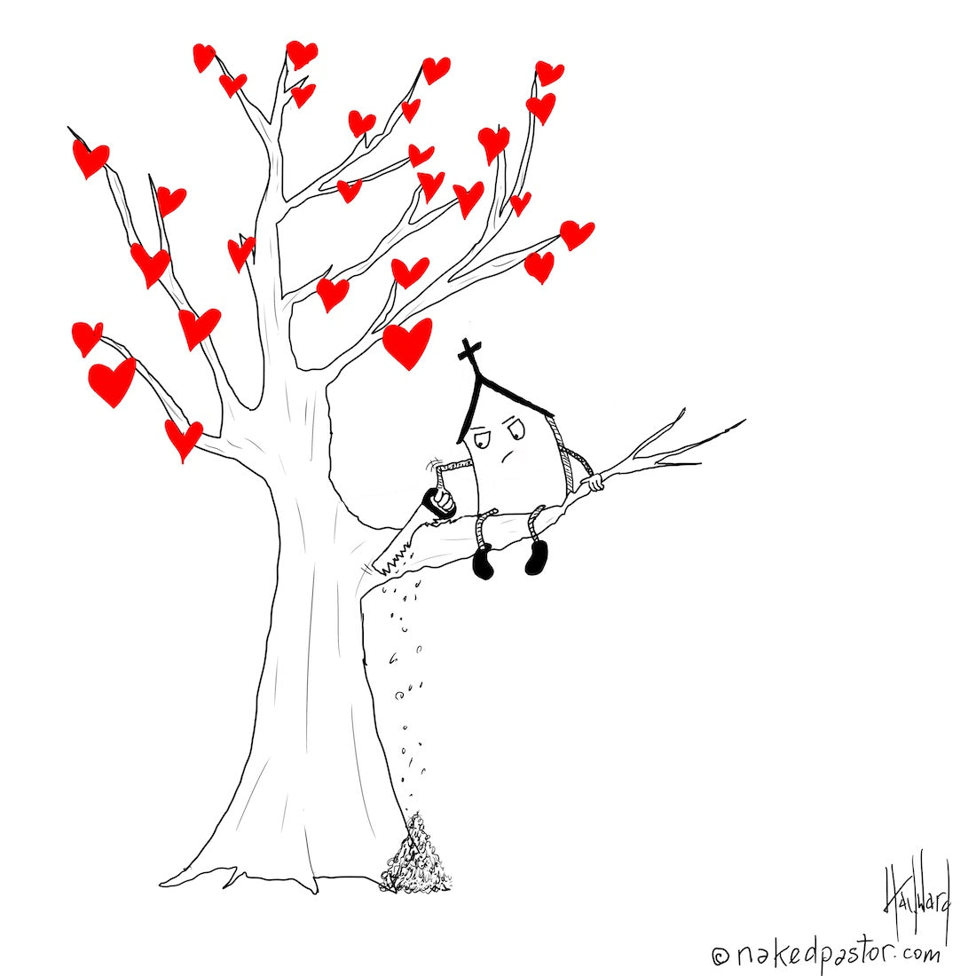 The Love Tree Digital Cartoon - by nakedpastor