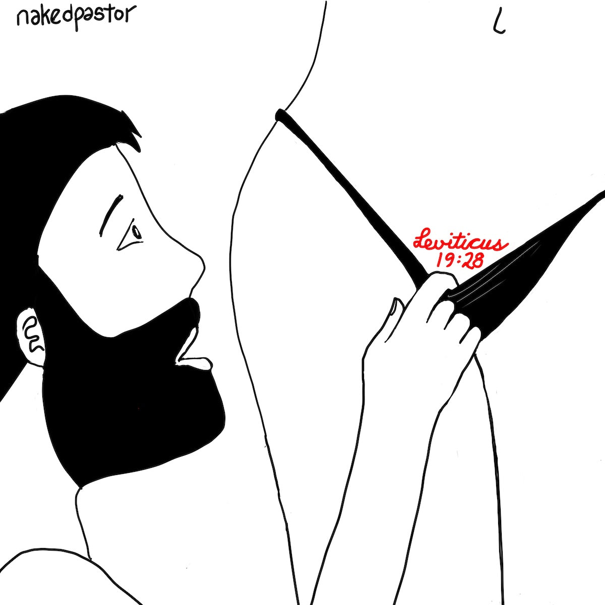 The Sin of Tattoos Digital Cartoon-Digital Cartoons-nakedpastor