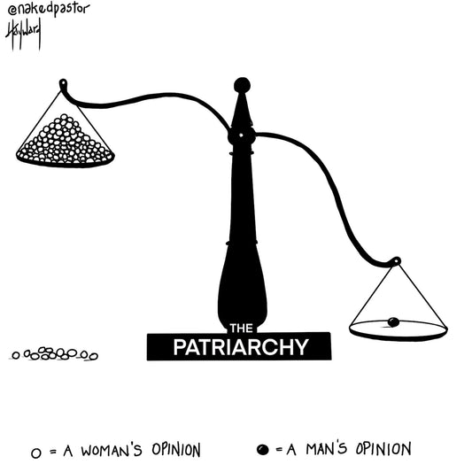 The Weight of the Patriarchy Digital Cartoon