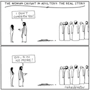 The Woman Caught in Adultery: The Real Story Digital Cartoon-Digital Cartoons-nakedpastor