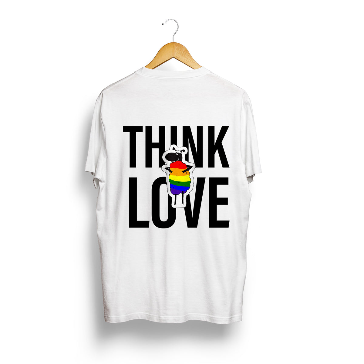 Think Love Front and Back T Shirt-Shirts-nakedpastor