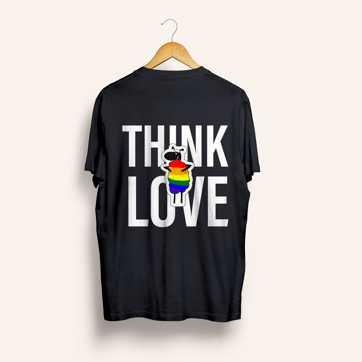 Think Love Front and Back T Shirt-Shirts-nakedpastor