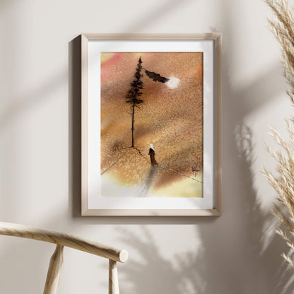 Timber Series: I am Connected Watercolor Print-Print-nakedpastor