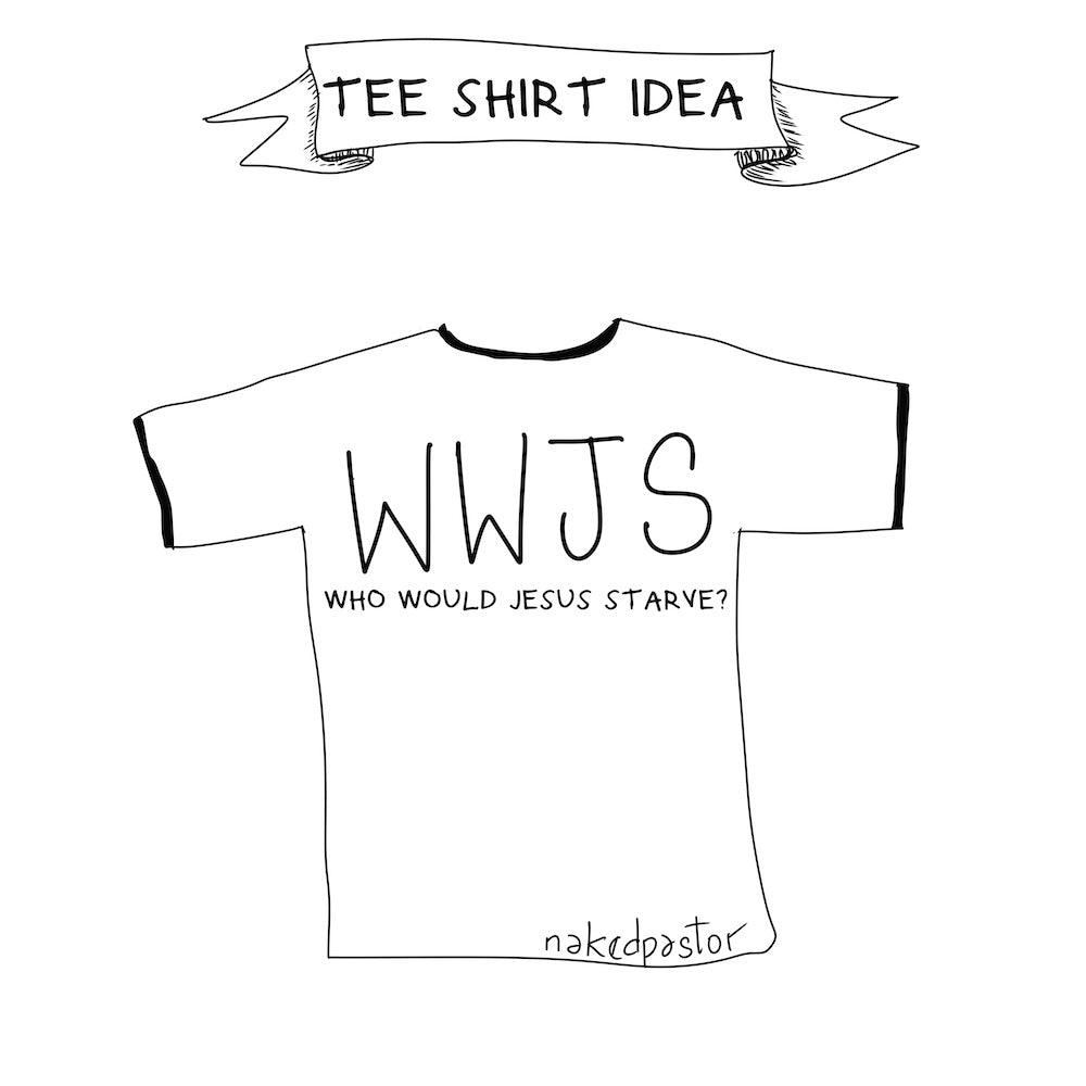 Who Would Jesus Starve Digital Cartoon