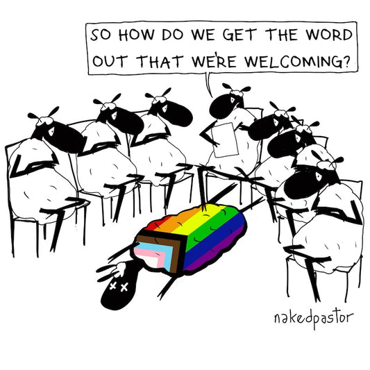 Welcoming Digital Cartoon-Digital Cartoons-nakedpastor