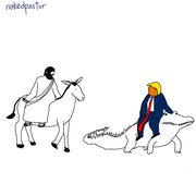 What Did He Ride In On? Digital Cartoon-Digital Cartoons-nakedpastor