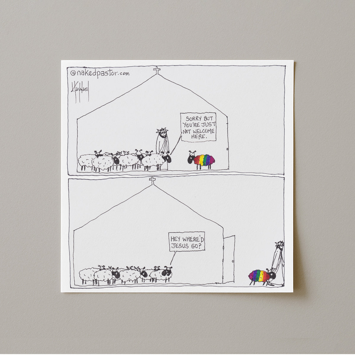 Where'd Jesus Go Print-Cartoons-nakedpastor