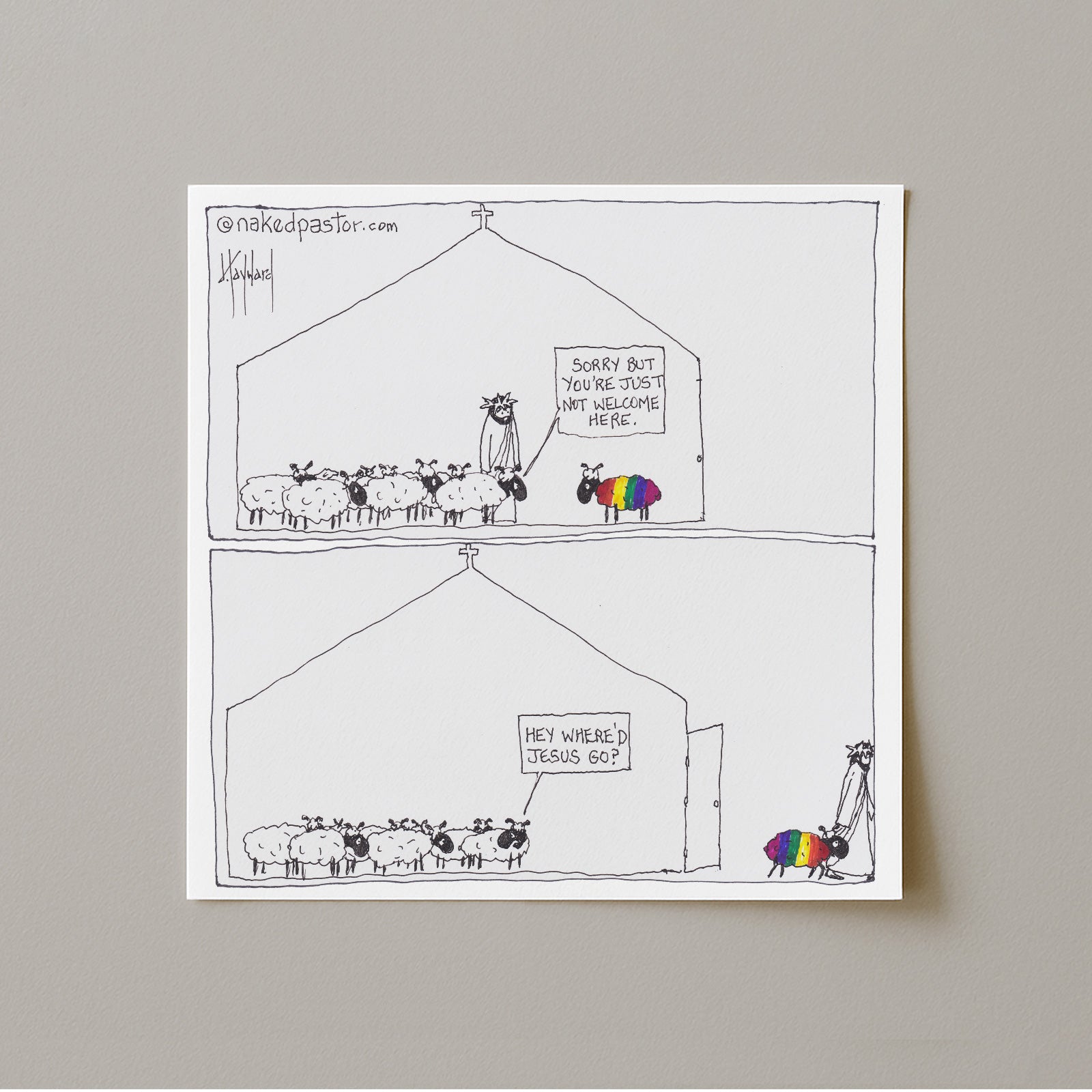Where'd Jesus Go Print-Cartoons-nakedpastor