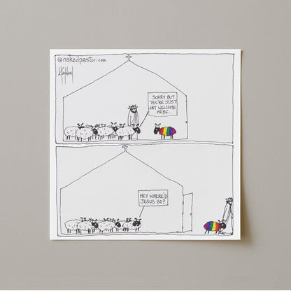 Where'd Jesus Go Print-Cartoons-nakedpastor