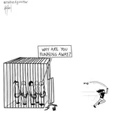 Why Are You Running Away? Digital Cartoon - by nakedpastor