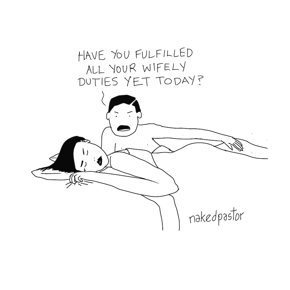 Wifely Duties Digital Cartoon-Digital Cartoons-nakedpastor
