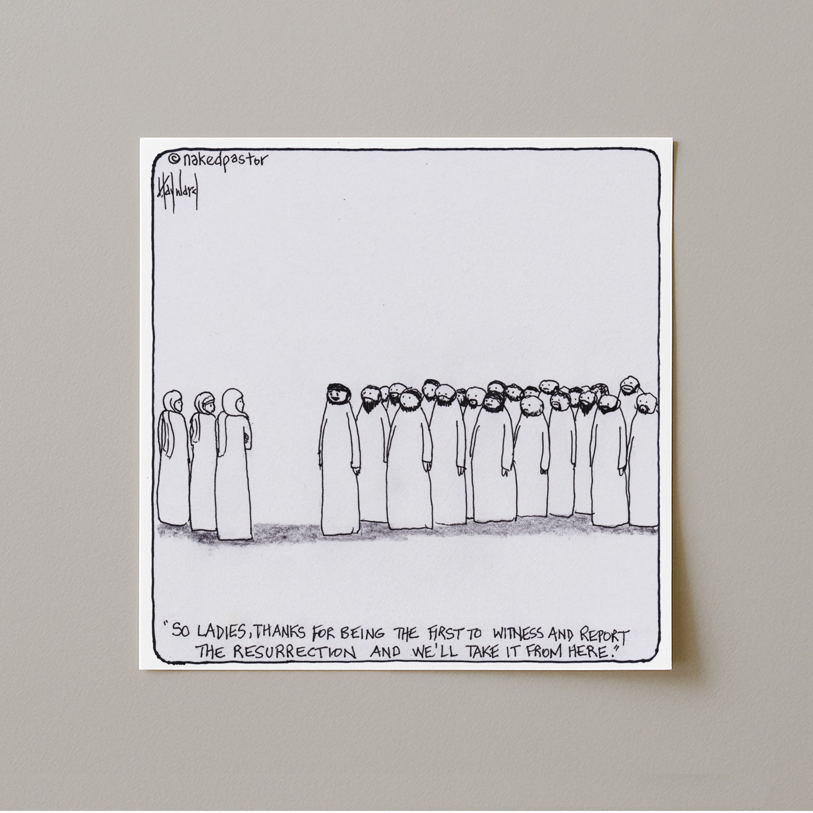 Women and the Resurrection Print-Cartoons-nakedpastor