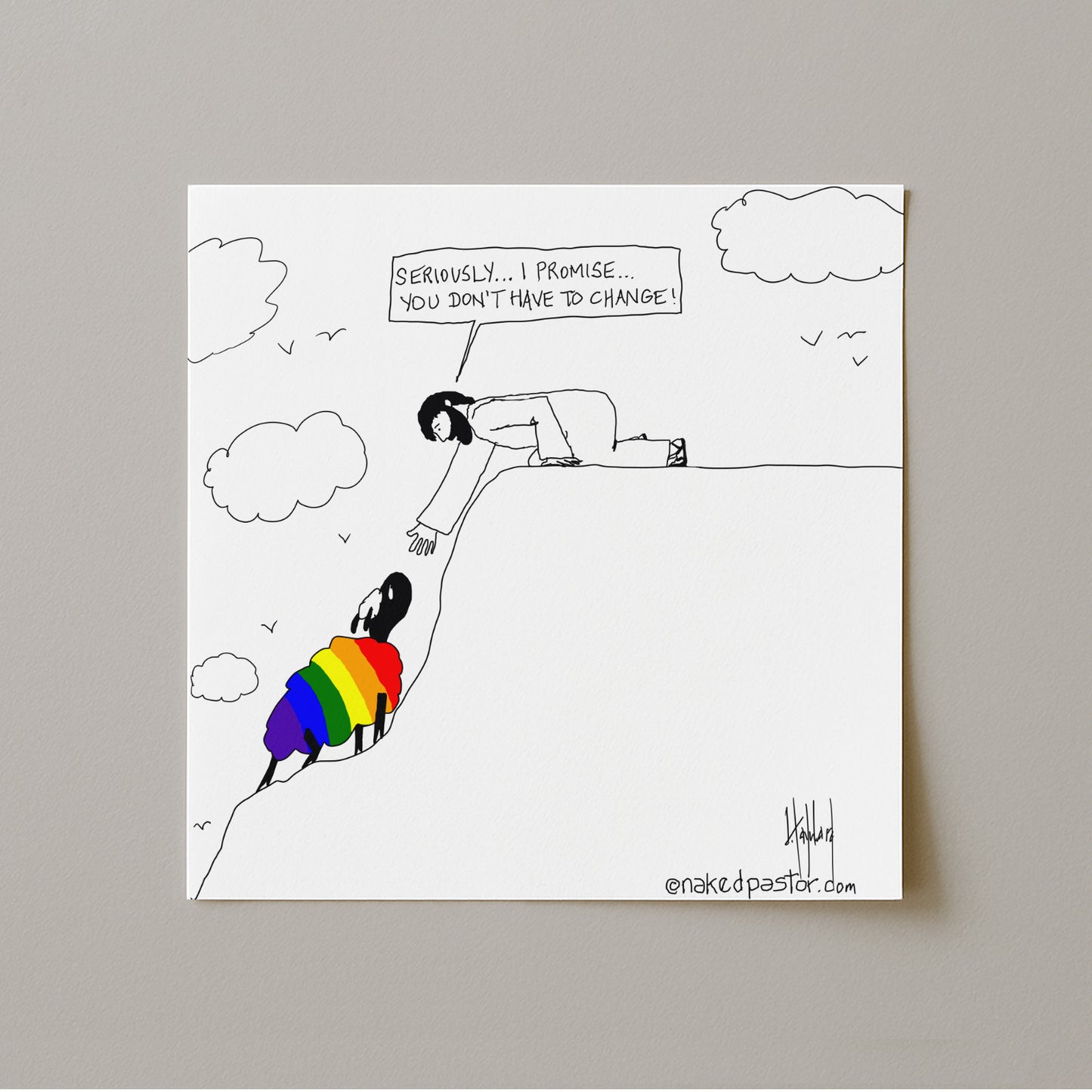 You Don't Have to Change Cartoon Print-Cartoons-nakedpastor
