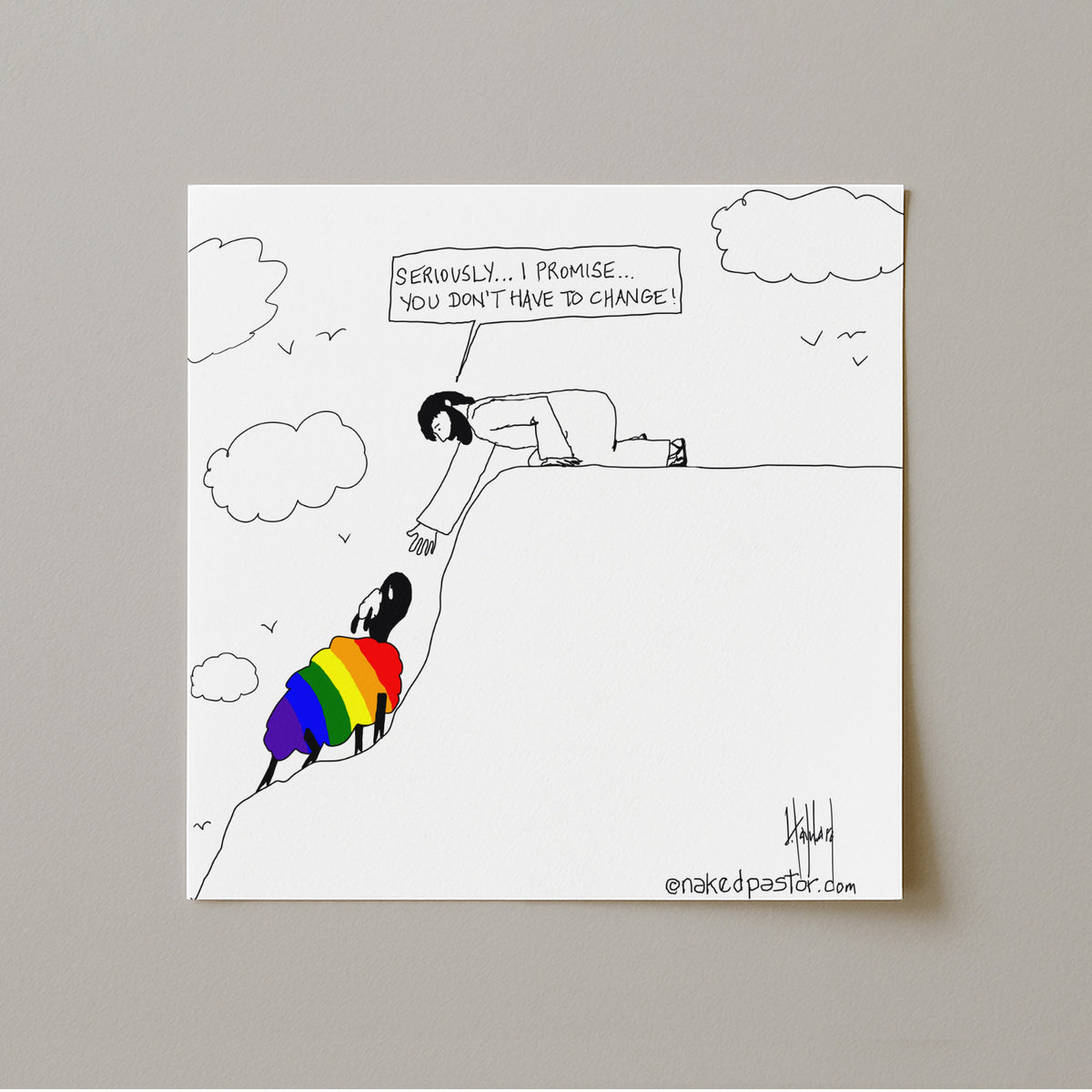 You Don't Have to Change Cartoon Print-Cartoons-nakedpastor