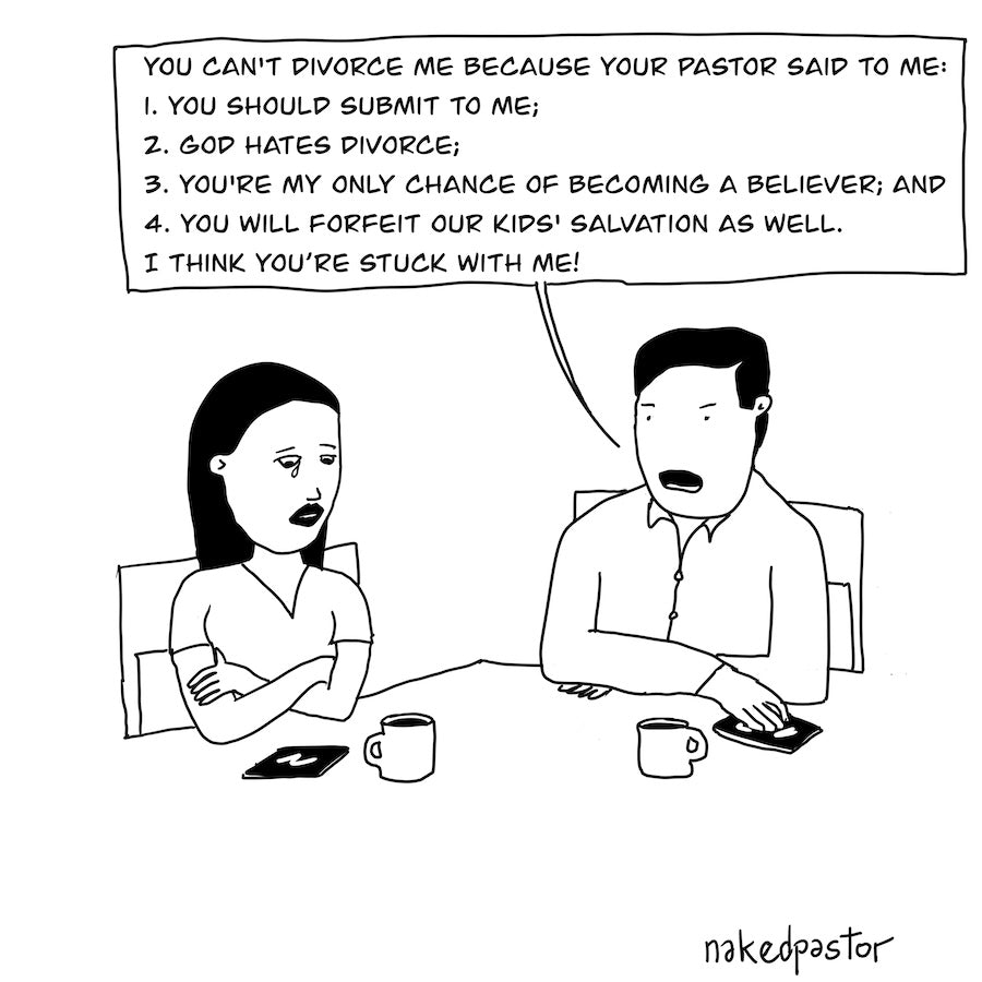 You Can't Divorce Me Digital Cartoon-Cartoons-nakedpastor