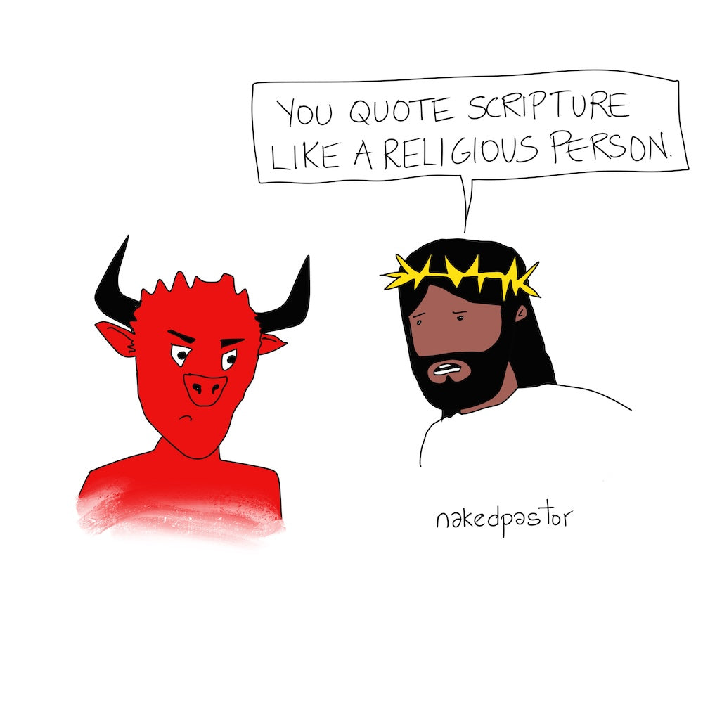 You Quote Scripture Digital Cartoon-Digital Cartoons-nakedpastor
