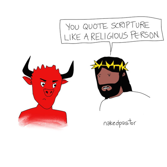 You Quote Scripture Digital Cartoon-Digital Cartoons-nakedpastor