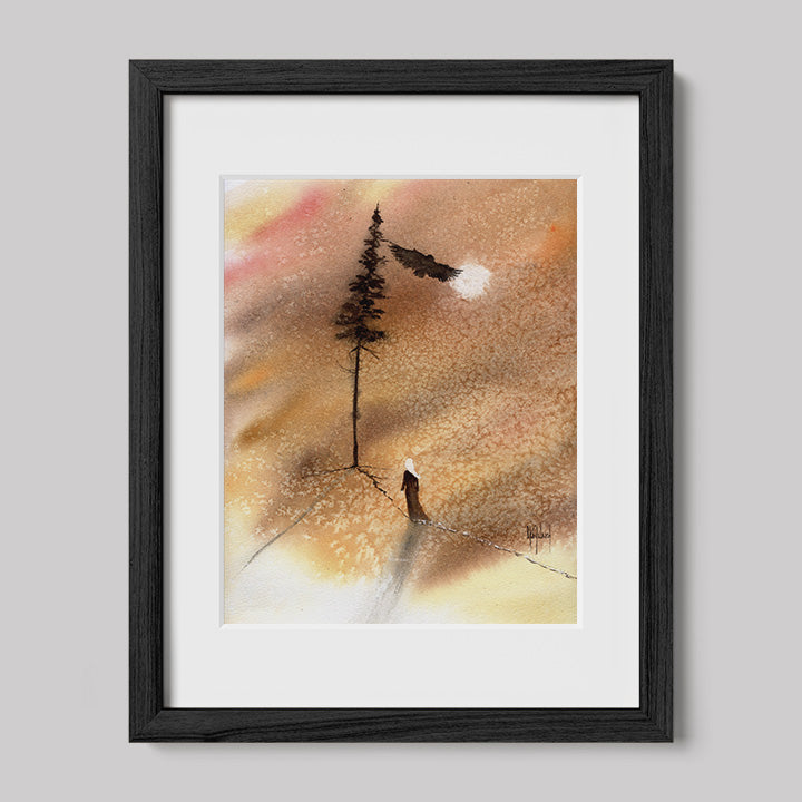 Timber Series: I am Connected Watercolor Print-Print-nakedpastor