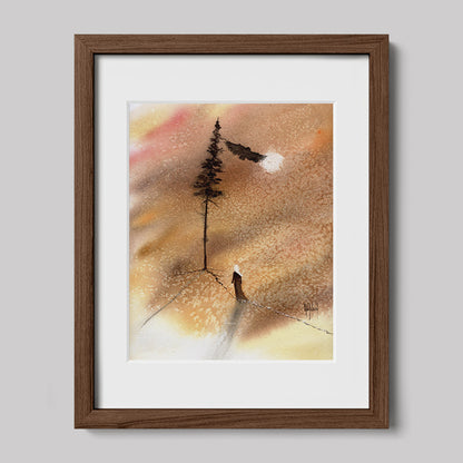 Timber Series: I am Connected Watercolor Print-Print-nakedpastor
