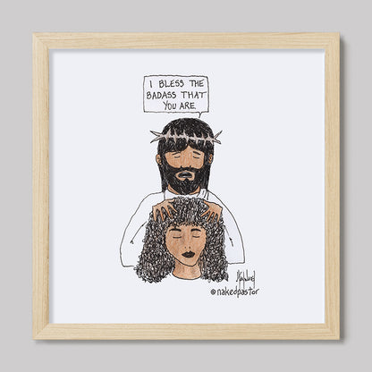 Bless the Badass Cartoon Print-Cartoons-nakedpastor