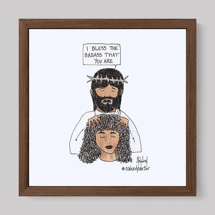 Bless the Badass Cartoon Print-Cartoons-nakedpastor