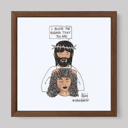 Bless the Badass Cartoon Print-Cartoons-nakedpastor