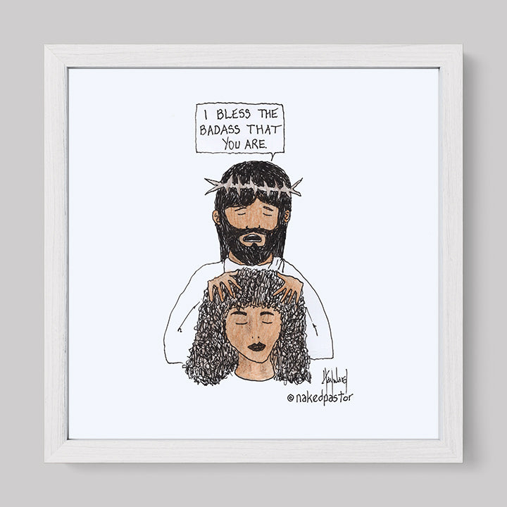 Bless the Badass Cartoon Print-Cartoons-nakedpastor