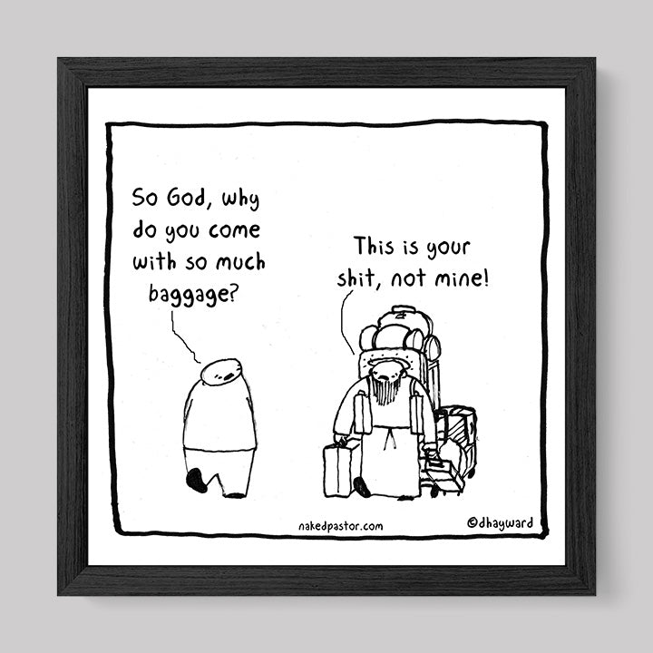 Baggage Cartoon Print-Cartoons-nakedpastor