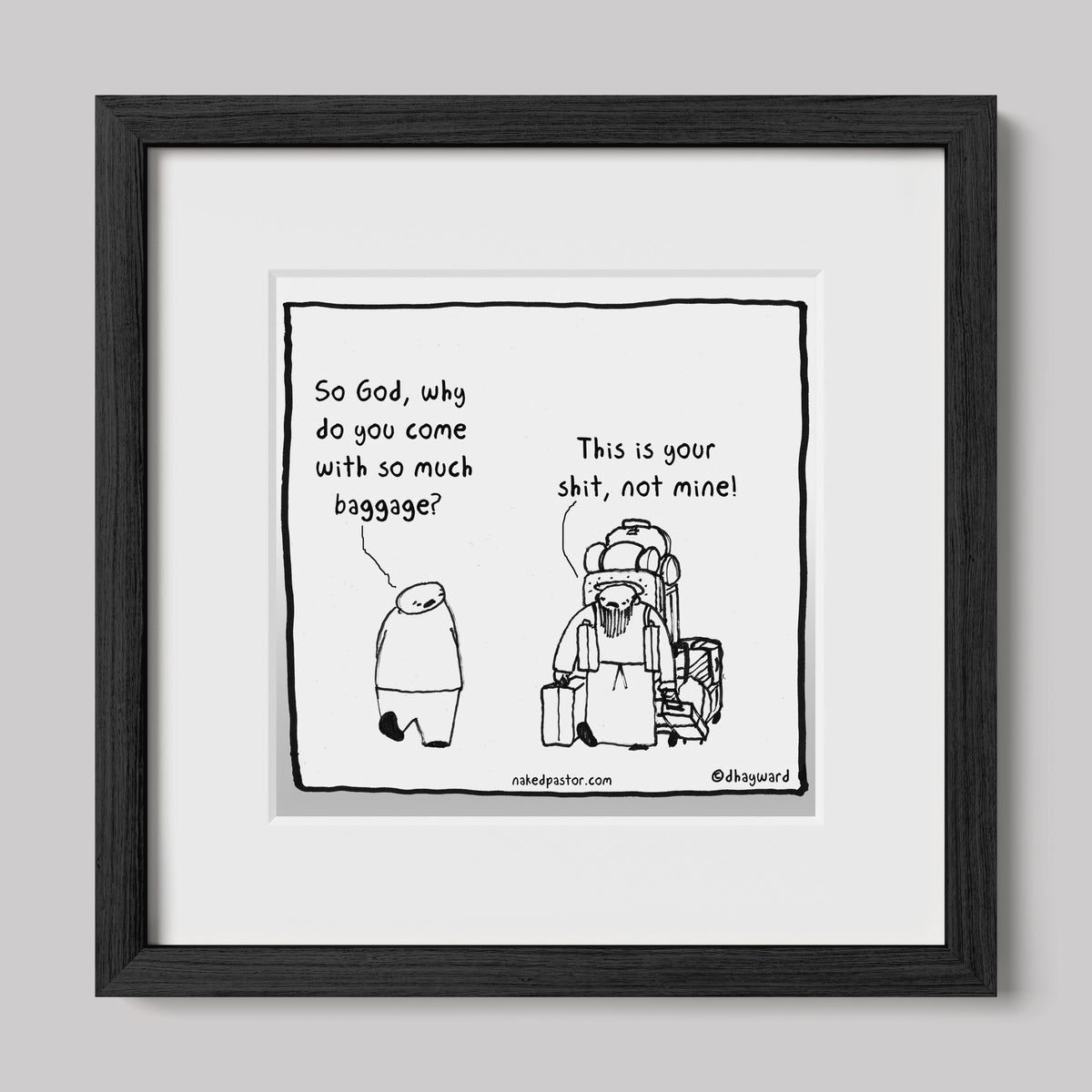 Baggage Cartoon Print-Cartoons-nakedpastor