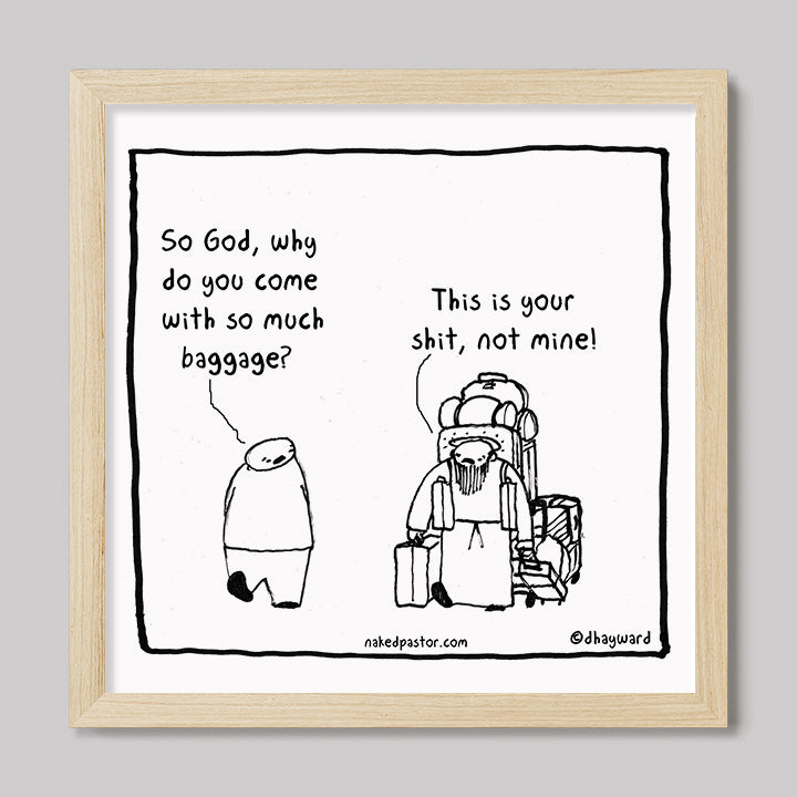 Baggage Cartoon Print-Cartoons-nakedpastor