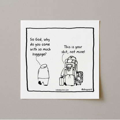 Baggage Cartoon Print-Cartoons-nakedpastor