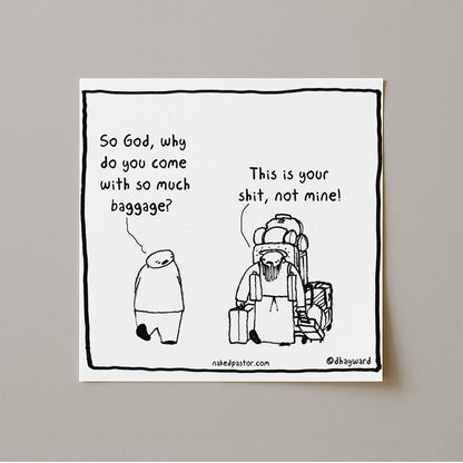 Baggage Cartoon Print-Cartoons-nakedpastor
