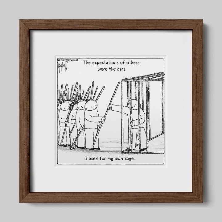 The Bars of Expectations Cage Print-Cartoons-nakedpastor