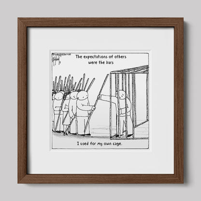 The Bars of Expectations Cage Print-Cartoons-nakedpastor
