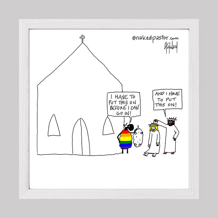 Before I Can Go In Cartoon Print-Cartoons-nakedpastor